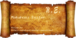 Makahusz Eszter névjegykártya
